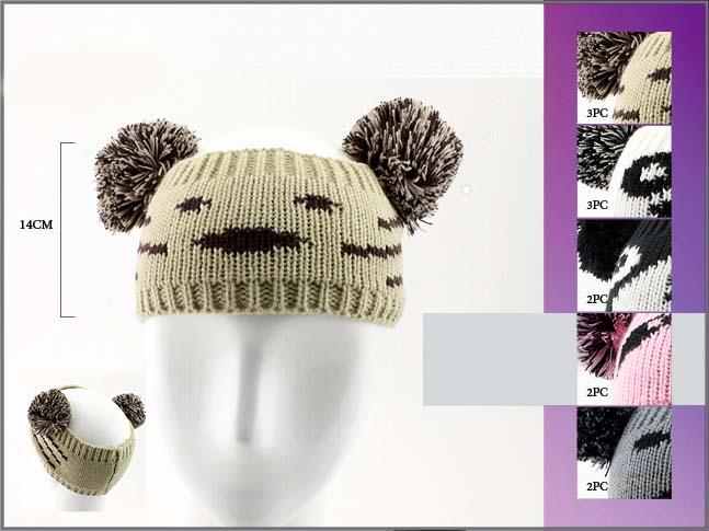 Headbands Head Wraps With Pom Pom Knitted - For Adults image