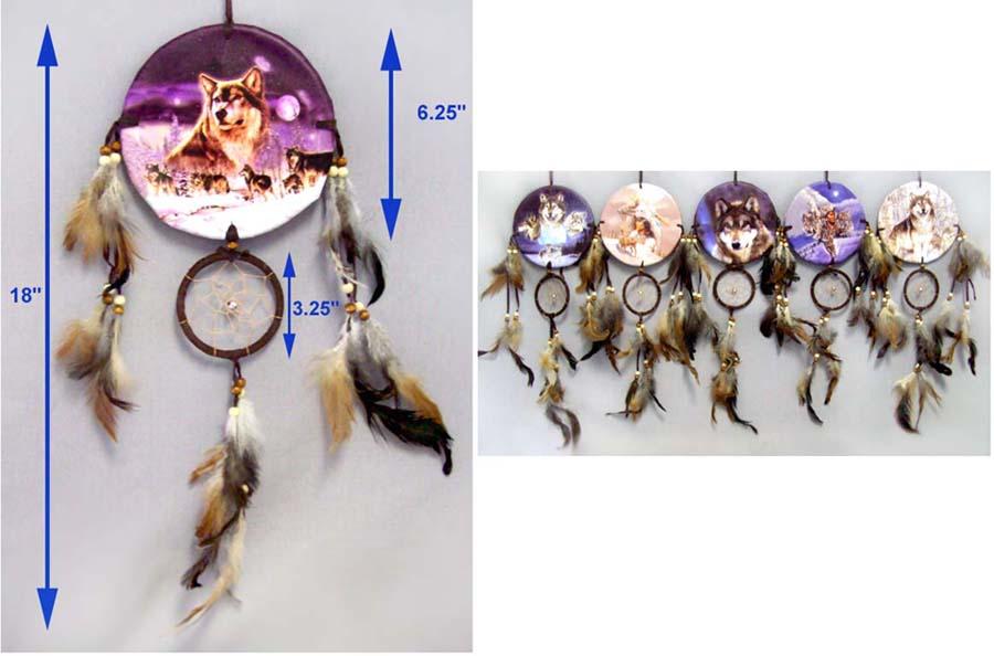 Native Pride Dream Catcher - 2 Tier With Pictures (DL23344) image