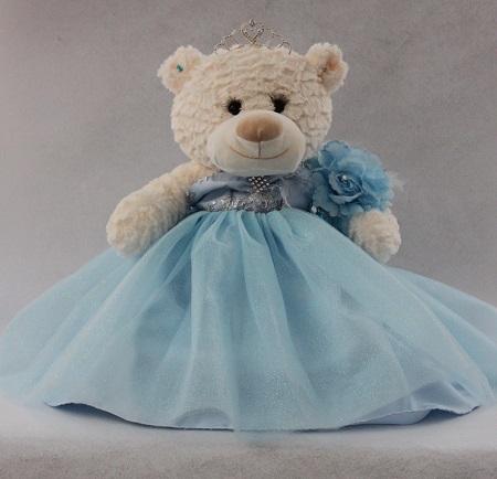 Quiceanera Terry Bear Size: 20"  Color: Baby Blue image
