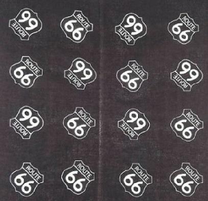 Route 66 100% Cotton Bandannas - Black Color image