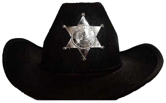 Sheriff Hats -  For  Youth - Black Color image