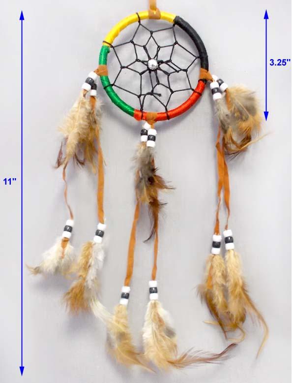 Native Pride Reggae Rasta Dream Catchers 3.25" image