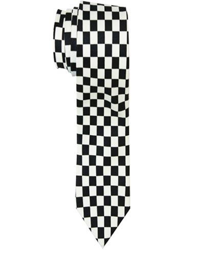 Formal Wear Fashion Neck Ties For Adults - Black Checkers image