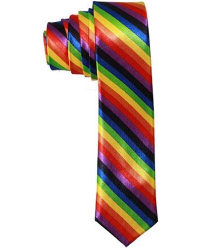 Gay Pride Fashion Neck Ties For Adults - Rainbow Colors image