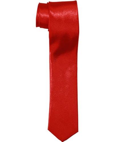 Adult Fashion Neck Ties - Solid Color: Red image