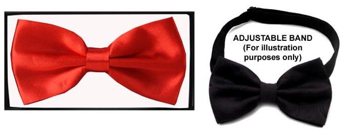 Adult Bow Tie In Solid Color - Red image
