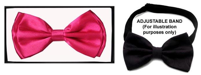 Formal Wear Adult Bow Ties In Solid Color - Fuchsia image