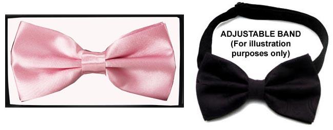 Formal Wear Adult Bow Ties In Solid Color - Pink image