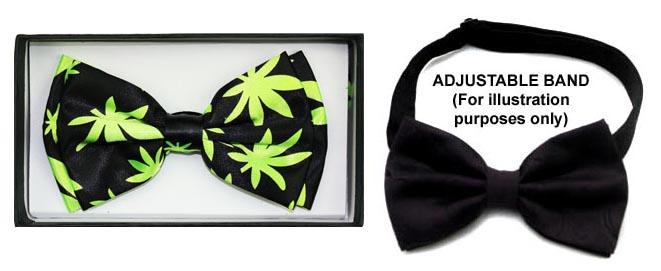 Urban Wear Adult Fashion Bow Tie - Marijuana/Weed/Cannabis image