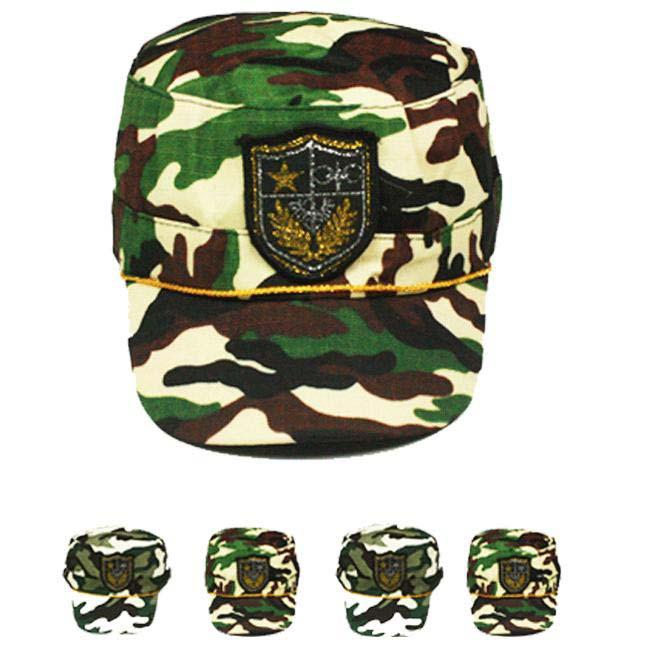 MIlitary Style Camo Caps For Kids image