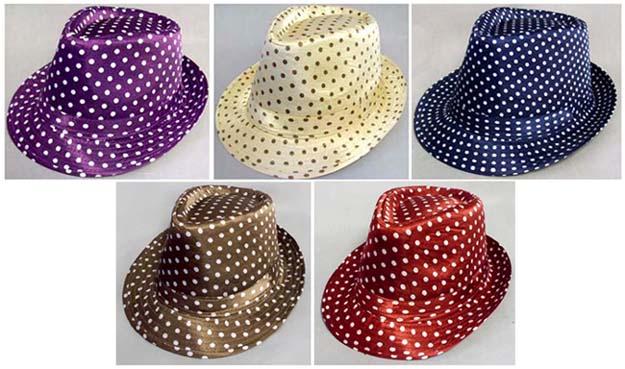 Fedora Hats - Women Hats - Women Cap  ....... Polka Dots image