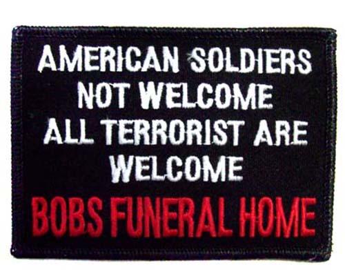 Embroidered Military Patches - All Terrorists Welcome image