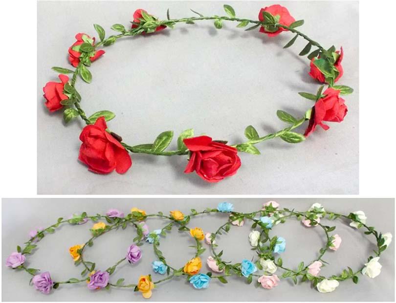 Girls Flower Head Bands - Roses image