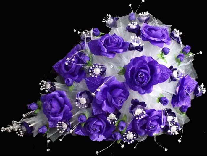 Large Bridal - Quinceanera - Sweet 15 Bouquet - Purple image