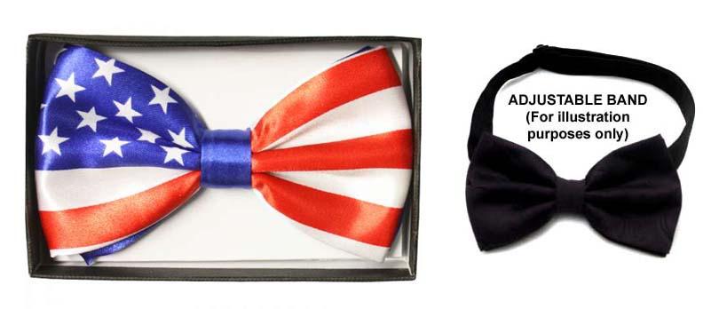Adult Bow Tie In Prints - Polka Dots - US Flag image