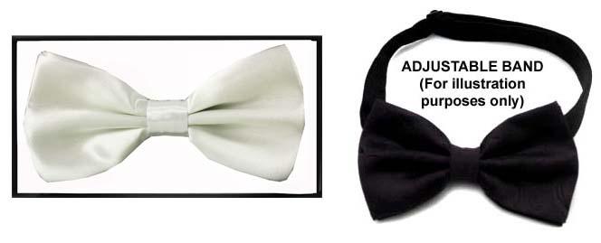 Formal Wear Boys Adjustable Bow Ties - White Color image