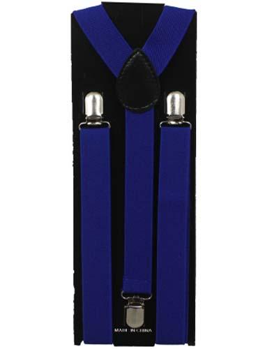 Adjustable Suspenders For Men & Big Boys  - Royal Blue  Color. image