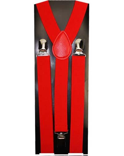 Boys Adjustable Suspenders - Red image