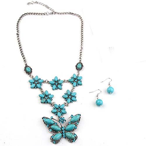 Native Pride Indian - 3 Pc Necklace & Earrings Sets - Butterfly image