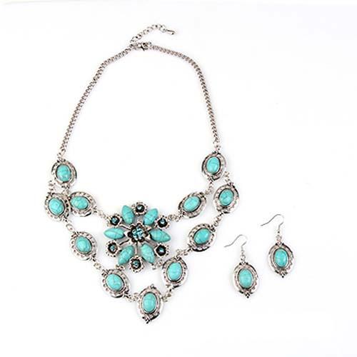 Native Pride American Indian Style - 3 Pc Necklace & Earrings Set image