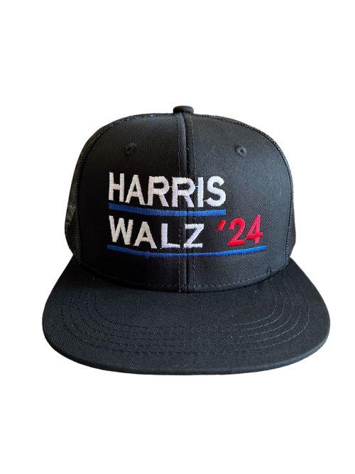 Harris Walz 24 Embroidered Baseball Cap Black Color image
