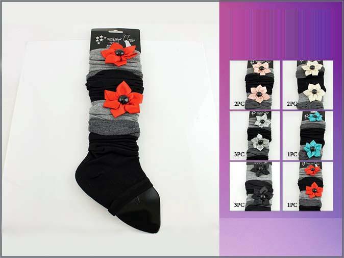 Leg Warmers For Women/Teenagers  - With 2 Flowers image