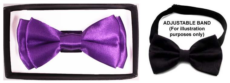 Boys Adjustable Bow Tie - Purple image