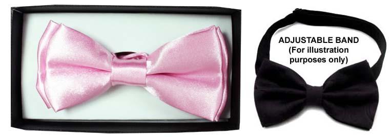 Formal Wear Boys Adjustable Bow Ties - Pink Color image
