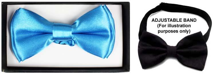 Formal Wear Boys Adjustable Bow Ties - Sky Blue image