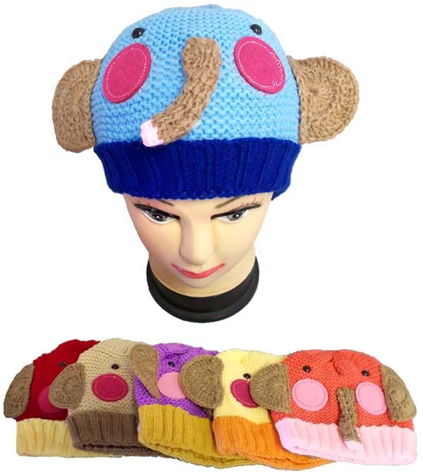 Kids Knitted Beanies/ Winter Hats - Elephant Head image