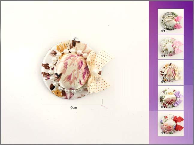 Hair Accessories Girls Hair Clips - Hat With Bow & Faux Pearls image