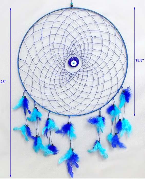 Native Pride Blue Dream Catcher - Size: 15.5 Inches (23407) image