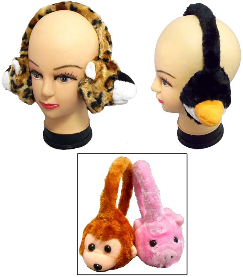 Plush Animal Ear Muffs For Kids - Assorted image