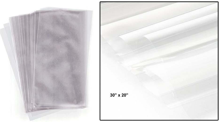 Clear Cellophane Sheets -  Size: 30" x 20" image