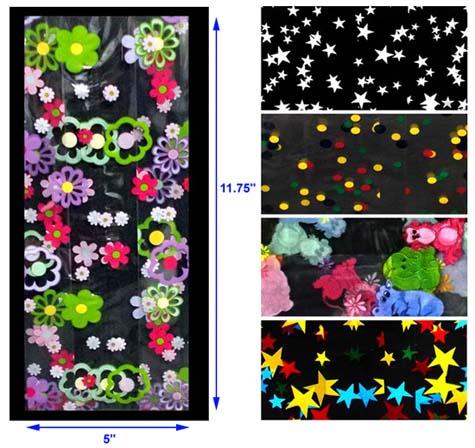 Clear Cellophane Bags In Prints - Size: 11.75" x 5"' image