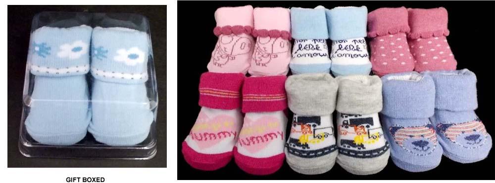 Boys & Girls Knitted Bootie Socks .  New Born   ( # 80161) image