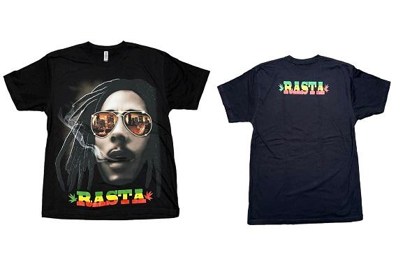 Bob Marley Reggae Rasta T-Shirt  Screen Printed image