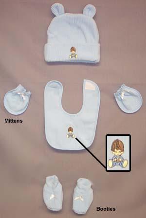 4Pc Embroidered  Baby  Accessories  Sets   ( # 20938) image