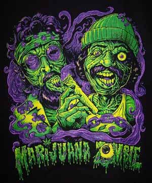 Marijuana Zombies Marijuana Weed Pot  T Shirts  .... image