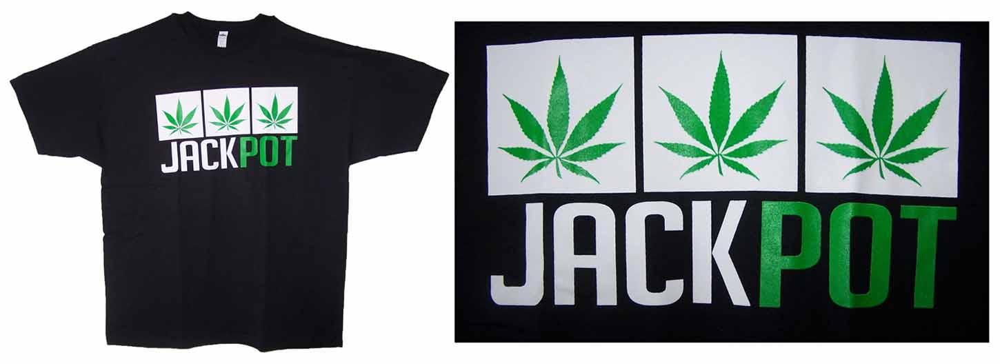 Jack Pot Marijuana Weed Pot Cannabis  Printed  T-Shirts image