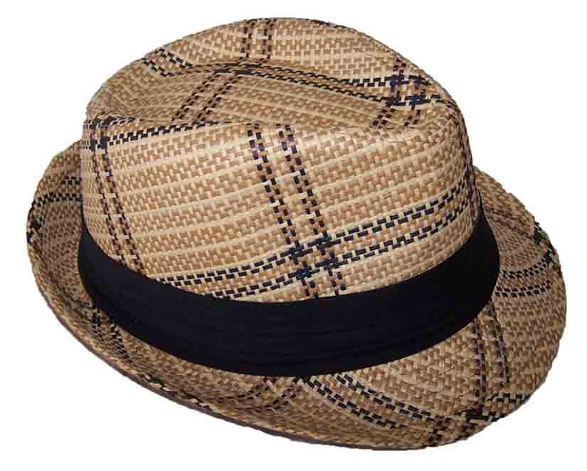 Fedora Trilby Hats For Kids - Plaid Design image