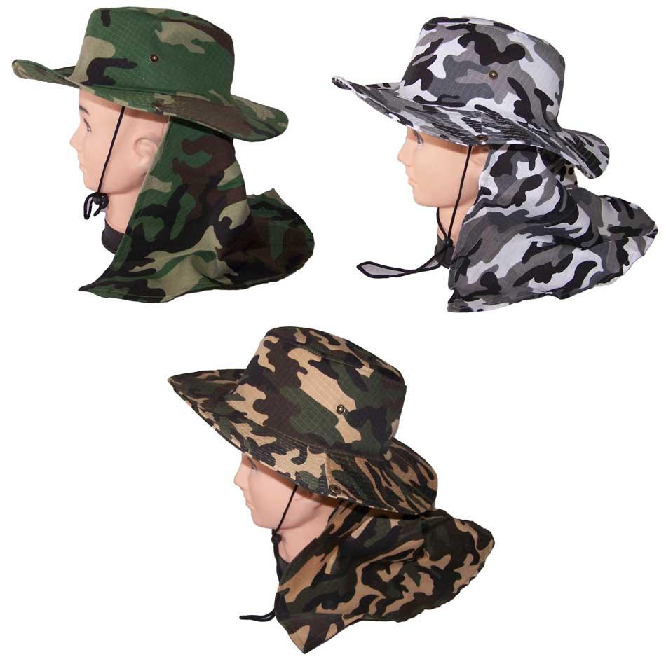 Safari Hiking Boonie Bush Military Neck Cover Hats image