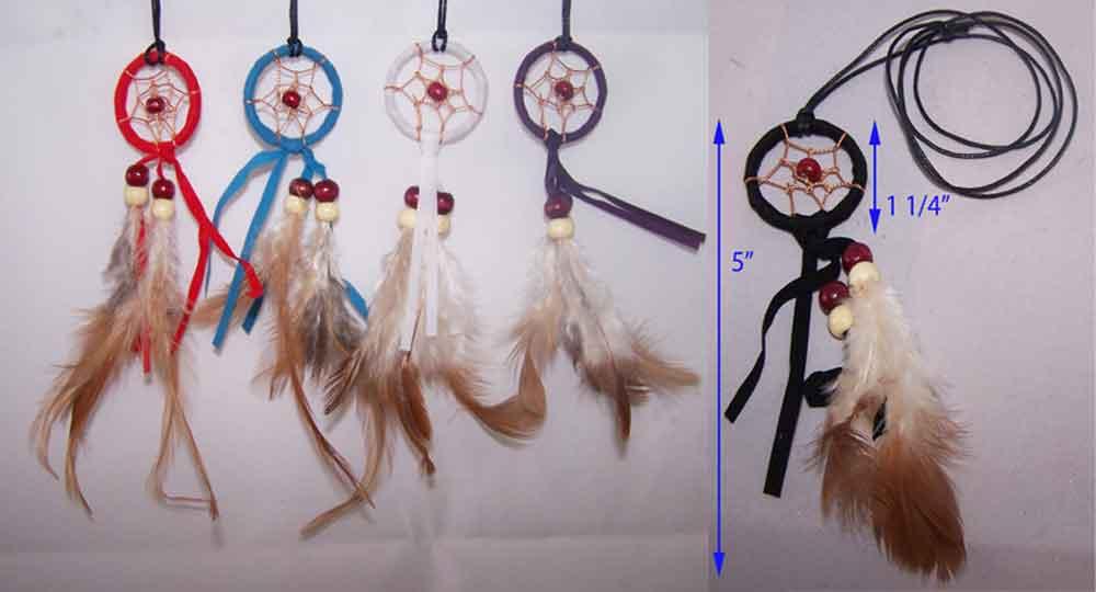 Native Pride  Hand Made Dream Catcher Necklaces image