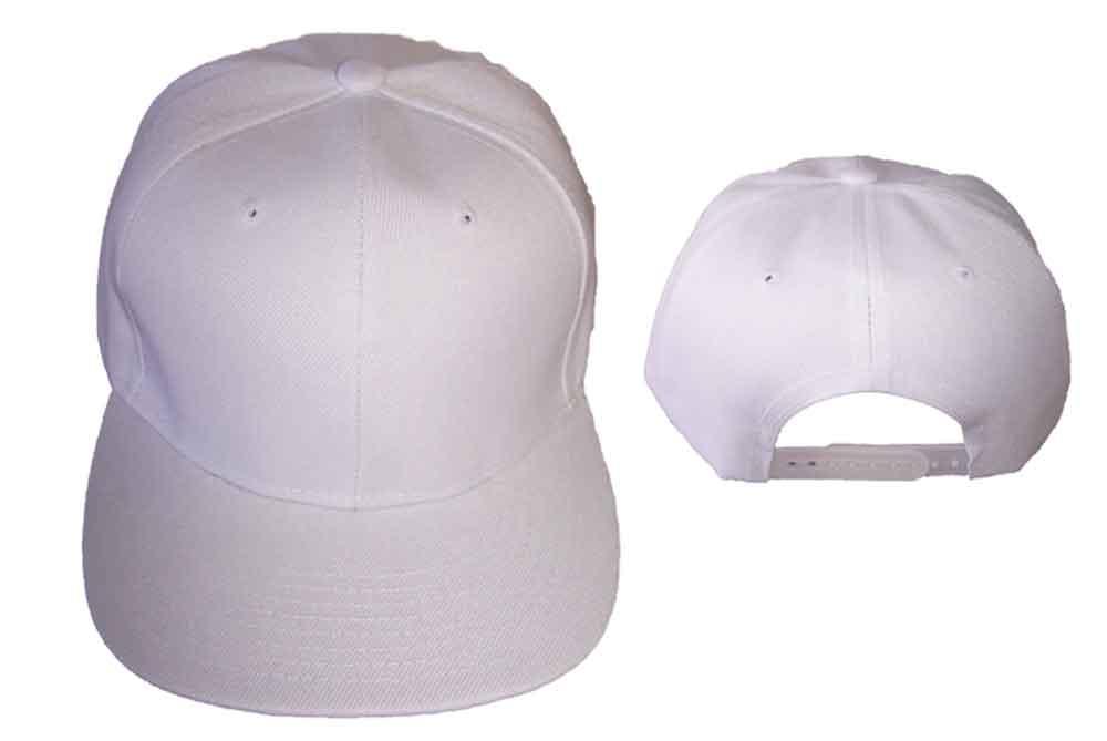 Snapback Baseball Cap -  White image