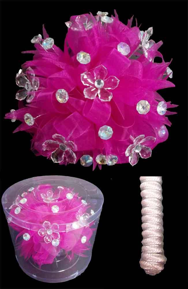 Bridal - Quinceanera - Presentation Silk & Crystal Flower Bouquet image