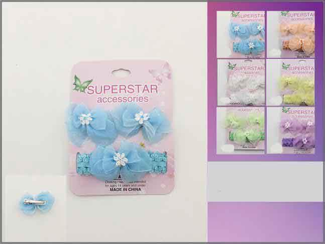 Hair Accessories 3Pc Baby Hair Clipd and Headband Sets image