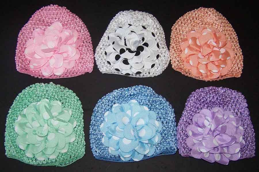 Baby - Infant Kufi Hats - Crochet Bonnets - Assorted Colors image
