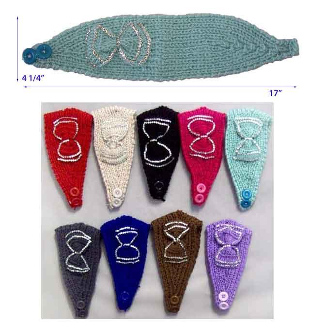 Fashion Knitted Head Bands For Teenagers/Women- Rhinestones image