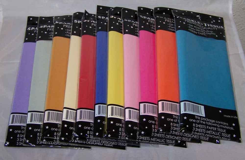 Tissue Paper For Gift Wrapping - In Assorted Colors (US Made) image