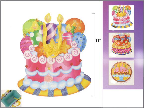 Designer Style Die Cut Gift Bags - Happy Birthday image
